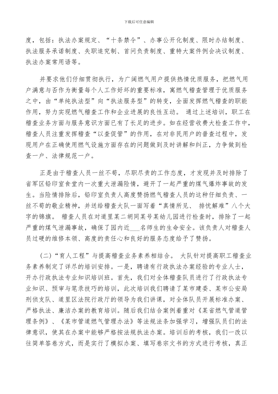 2024年燃气专业技术业务年终总结及计划范文_第2页