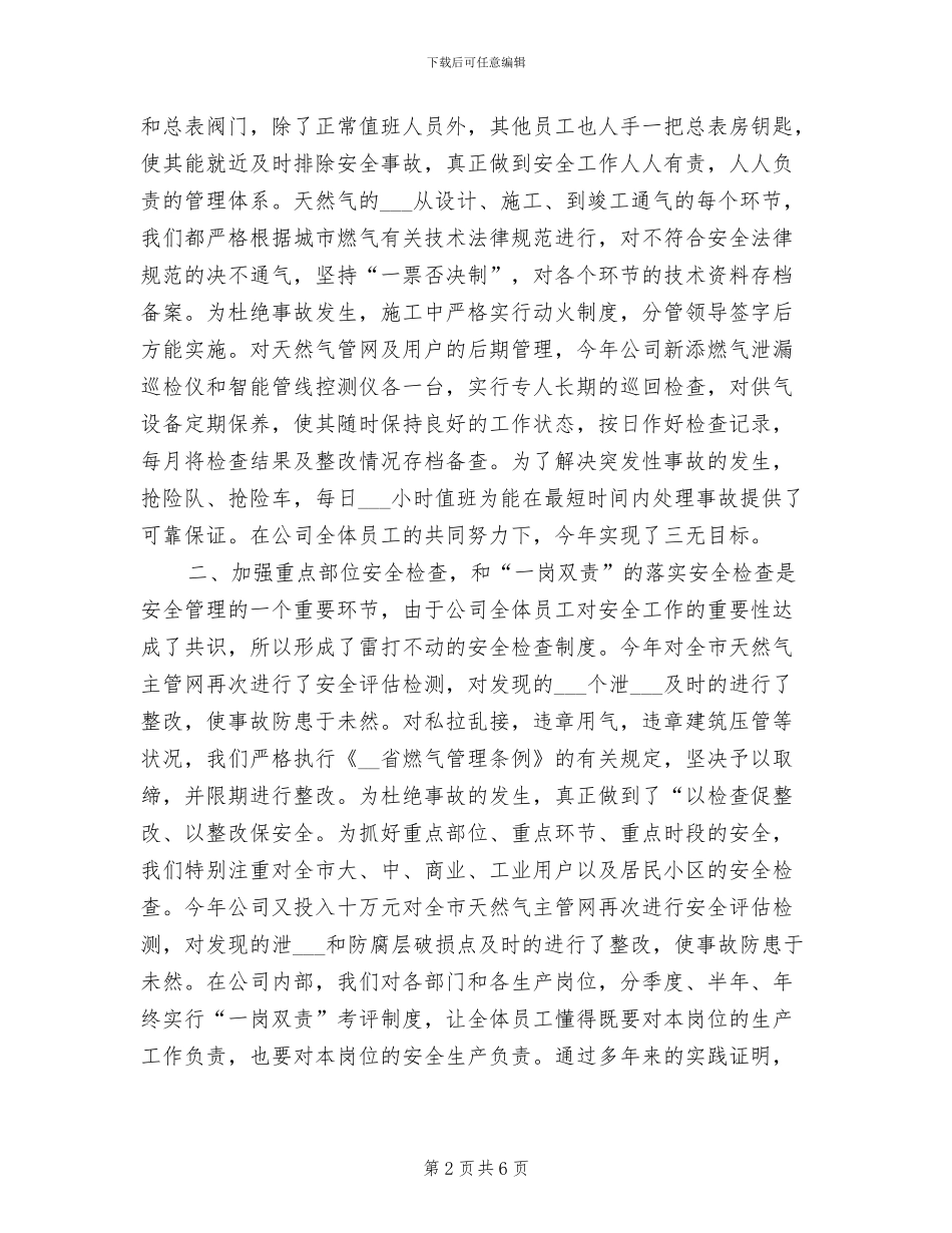2024年燃气公司生产总结_第2页