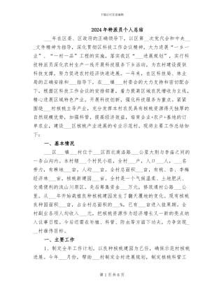 2024年特派员个人总结