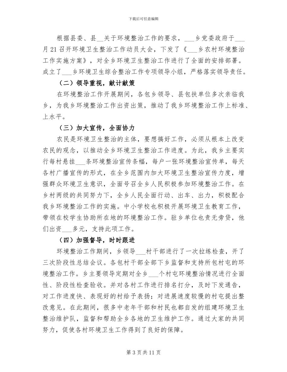 2024年环境整治工作总结_第3页
