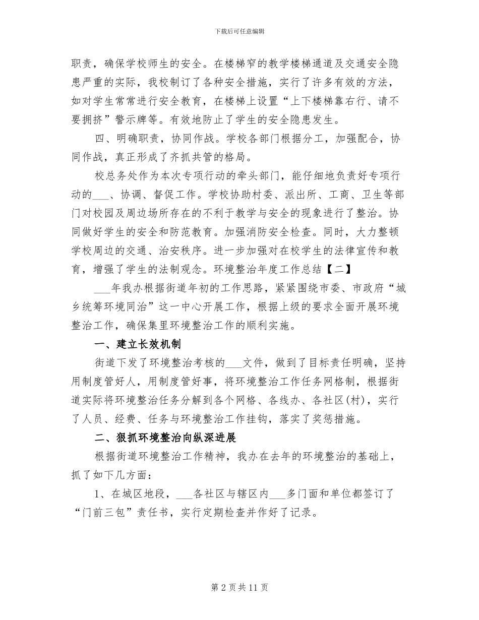 2024年环境整治年度工作总结_第2页