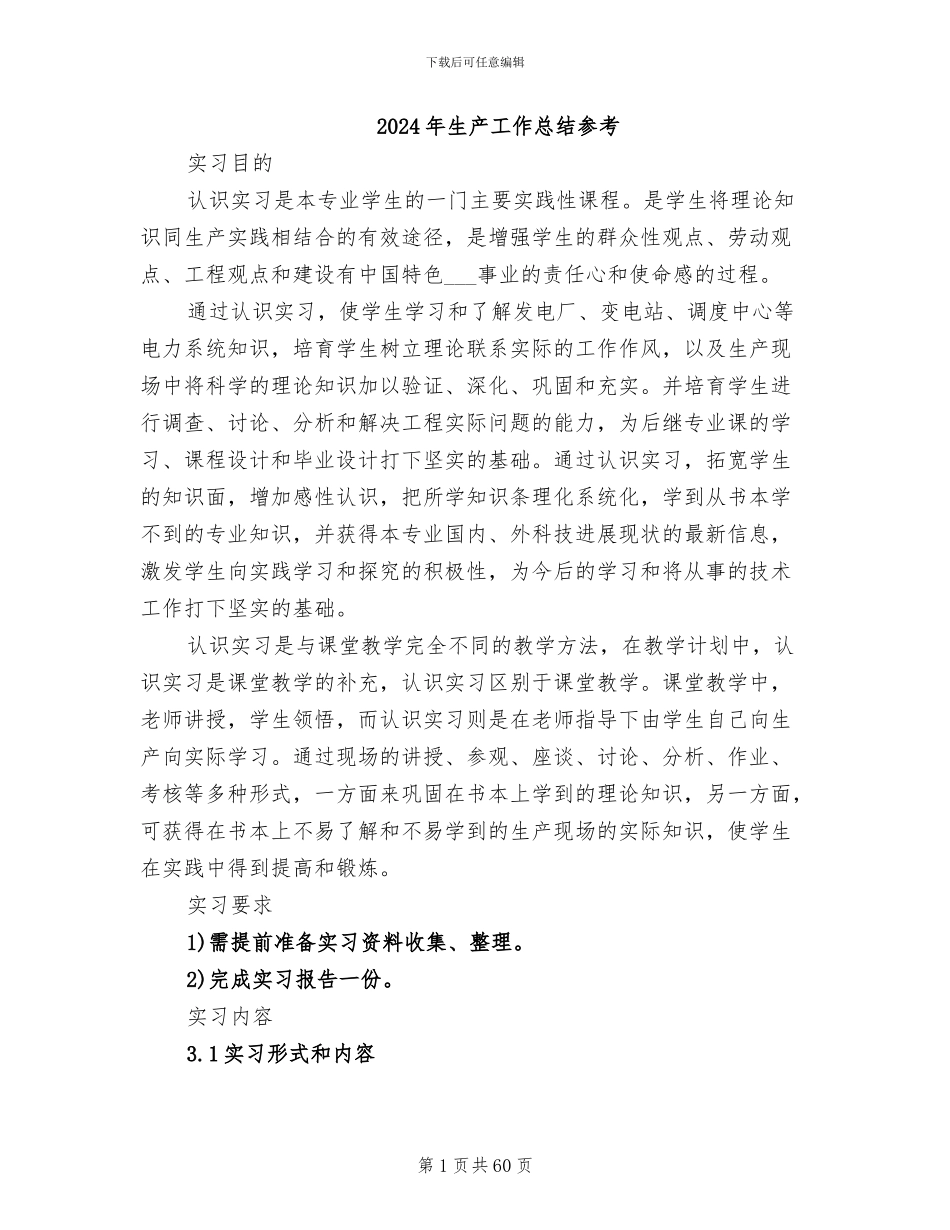 2024年生产工作总结参考_第1页