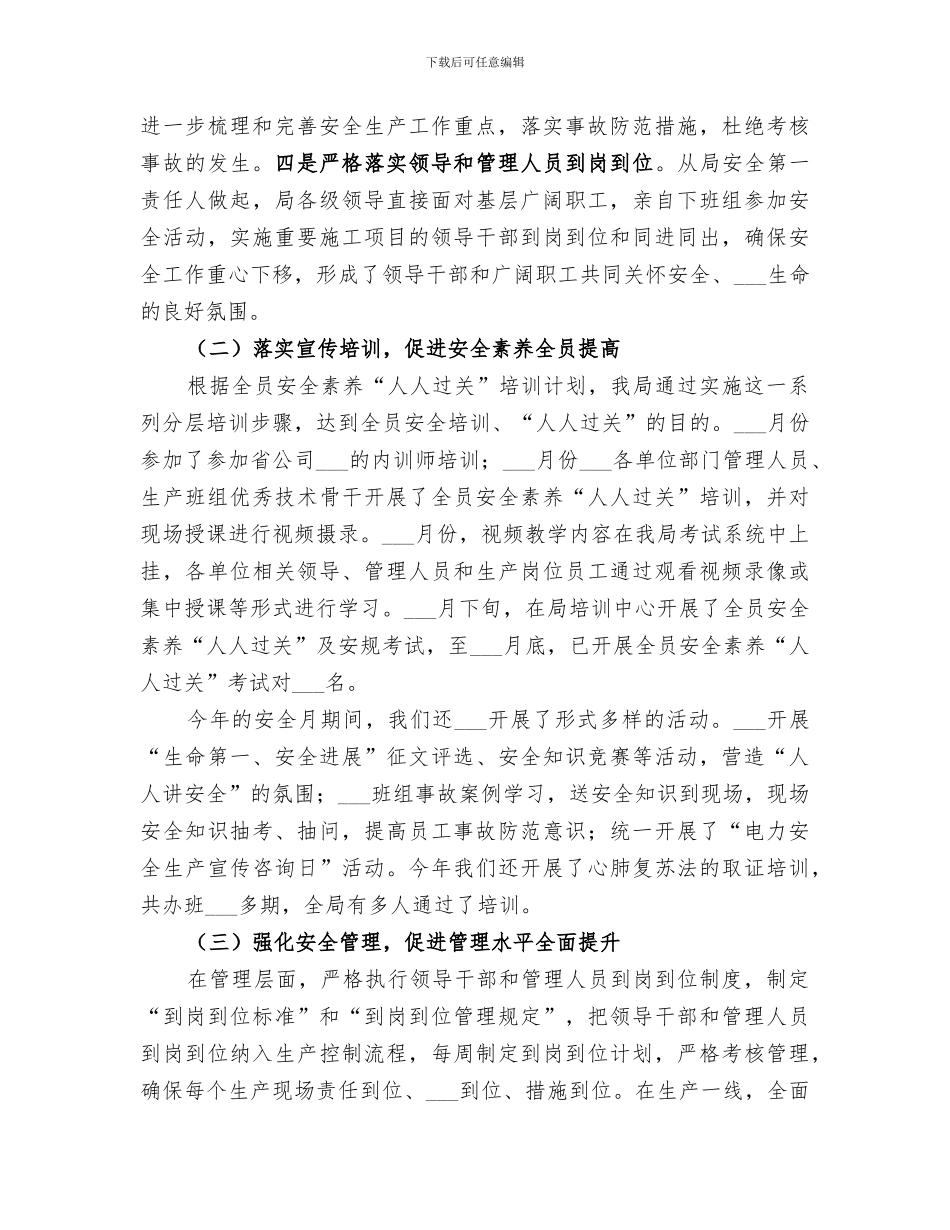 2024年电业局安全生产工作总结及明年思路_第2页