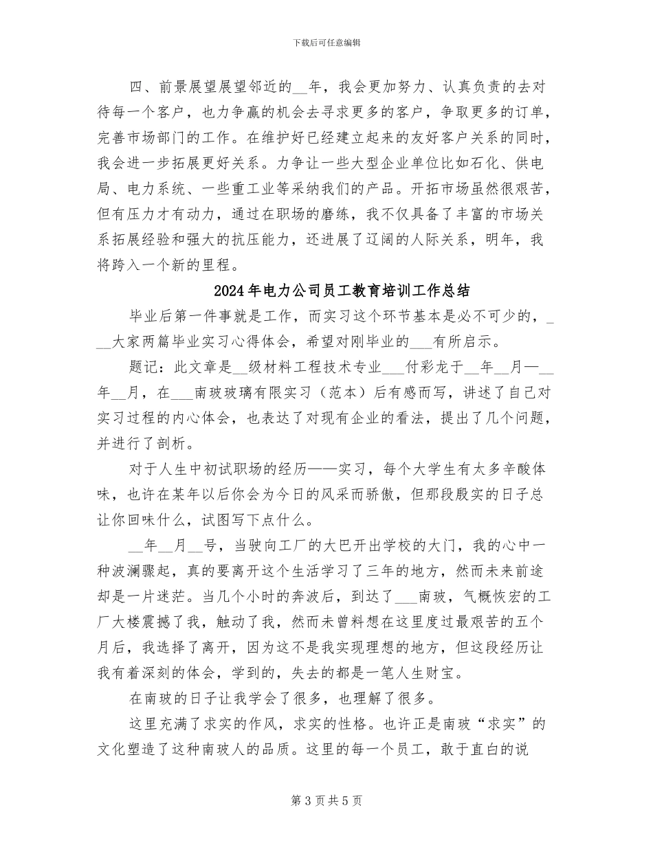 2024年电力公司员工年终总结_第3页