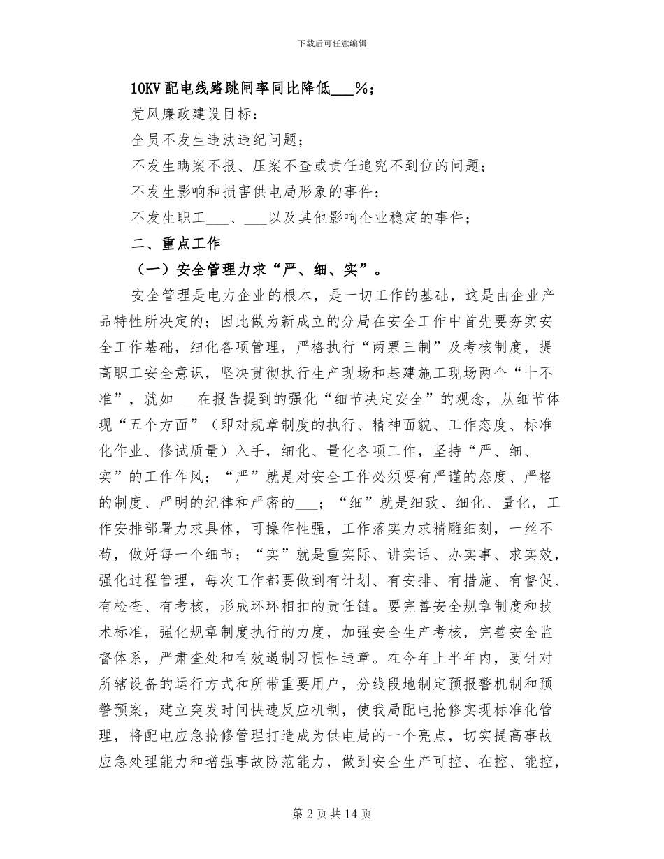 2024年电力企业经理年终总结_第2页