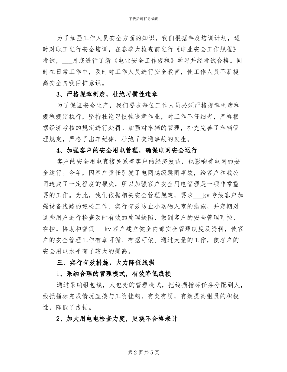 2024年电力公司营销工作总结_第2页