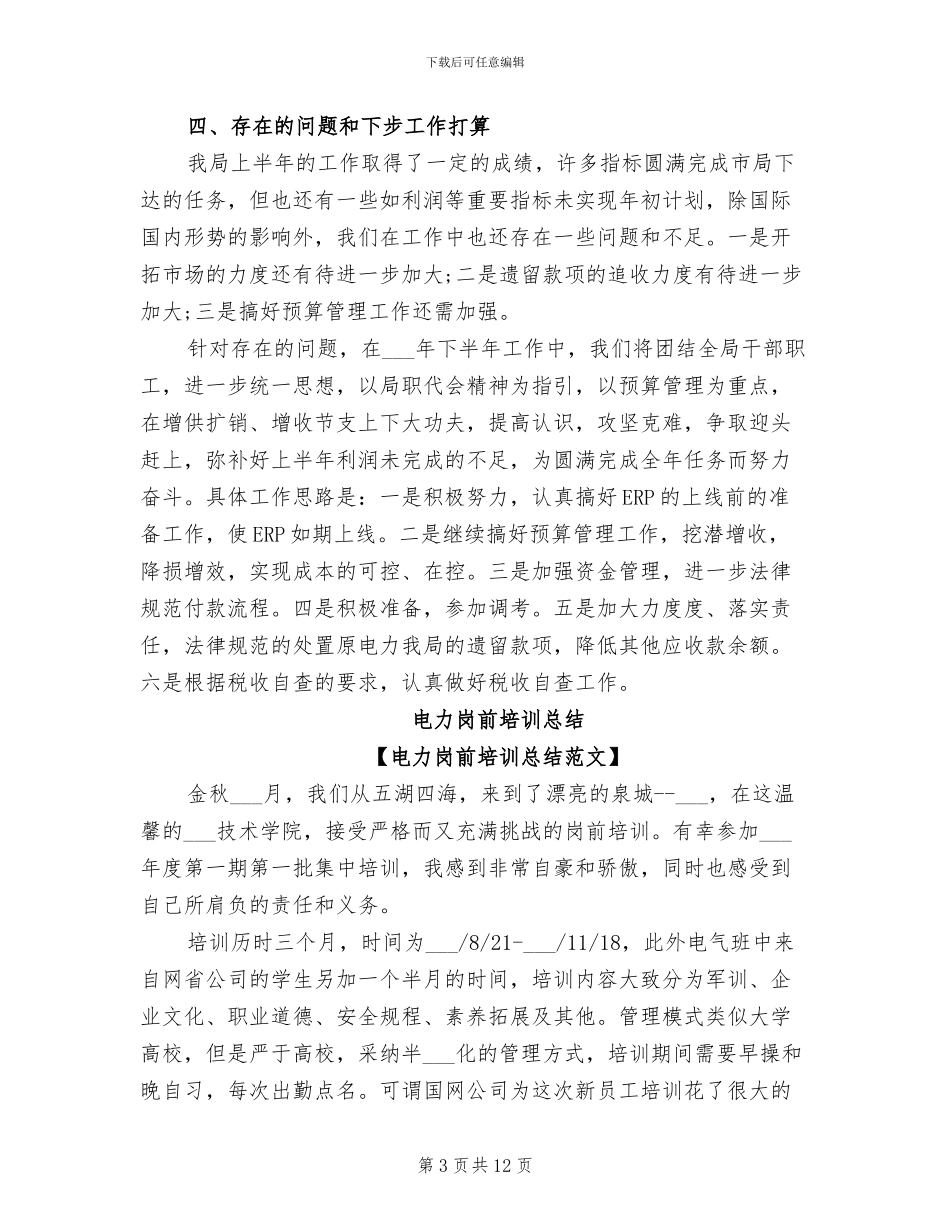 2024年电力局财务部年度工作总结_第3页