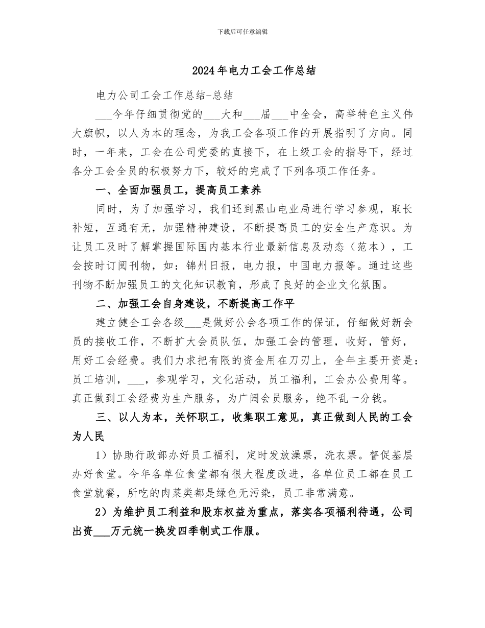 2024年电力工会工作总结_第1页