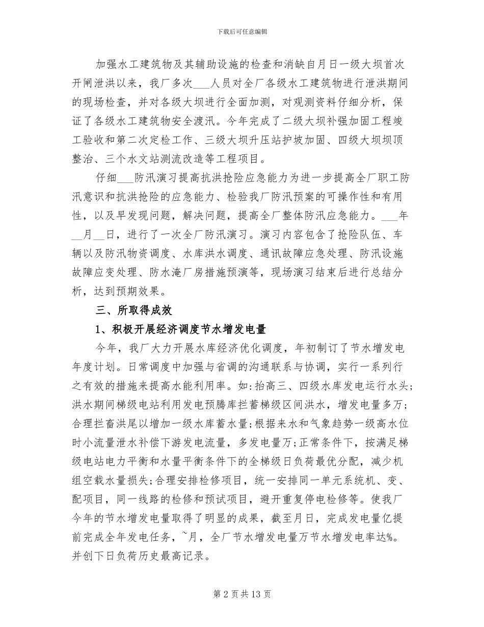 2024年电力防洪工作总结_第2页