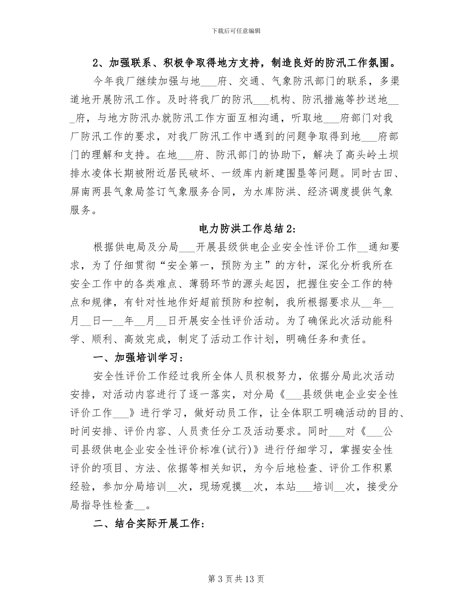2024年电力防洪工作总结_第3页