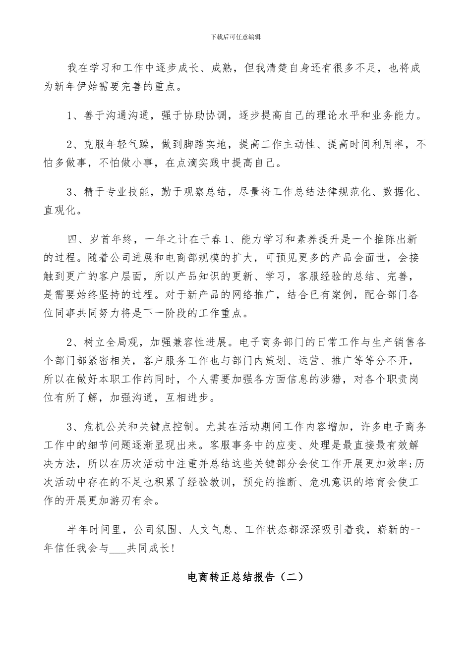 2024年电商工作转正个人总结_第2页