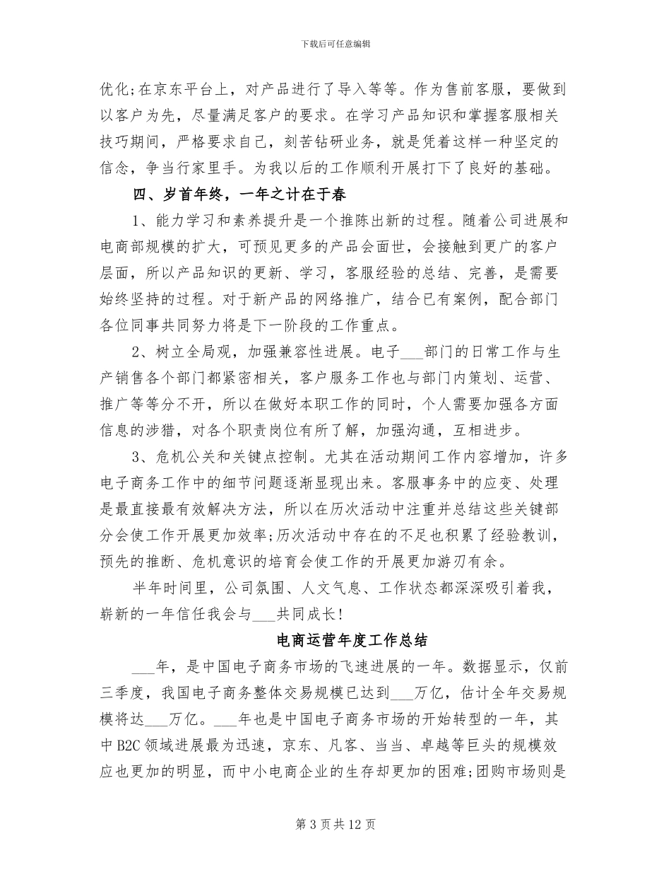 2024年电商运营助理工作总结_第3页