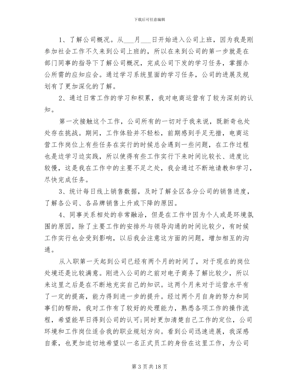 2024年电商运营个人工作总结报告_第3页