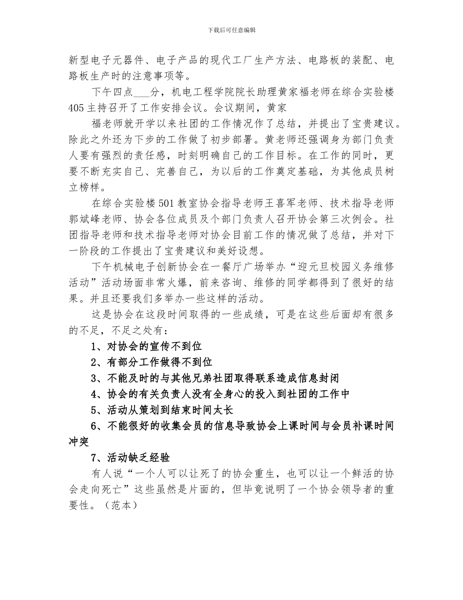 2024年电子协会工作总结范本_第2页