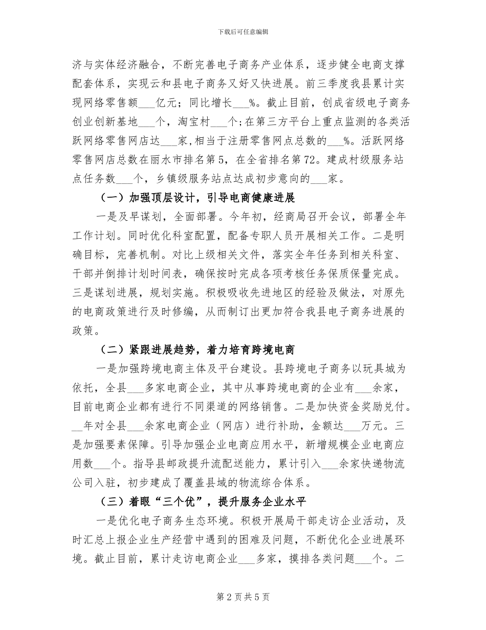 2024年电子商务工作总结_第2页