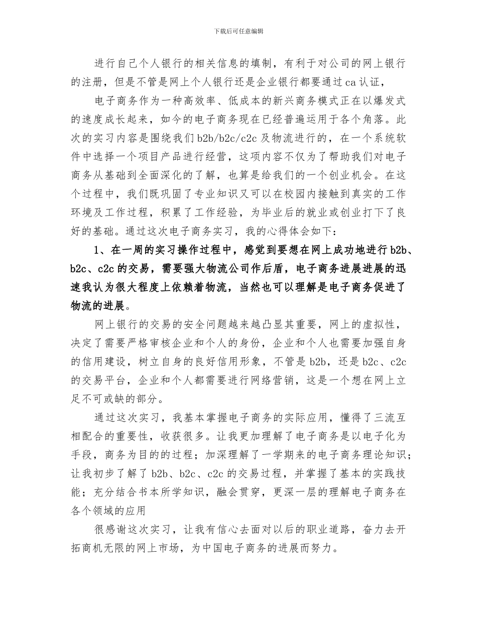 2024年电子商务实训报告总结_第2页