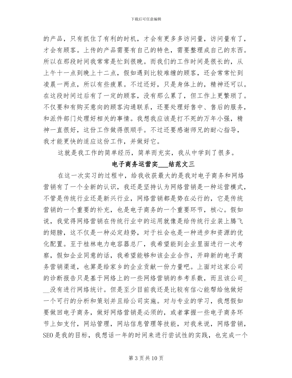 2024年电子商务运营实习总结_第3页