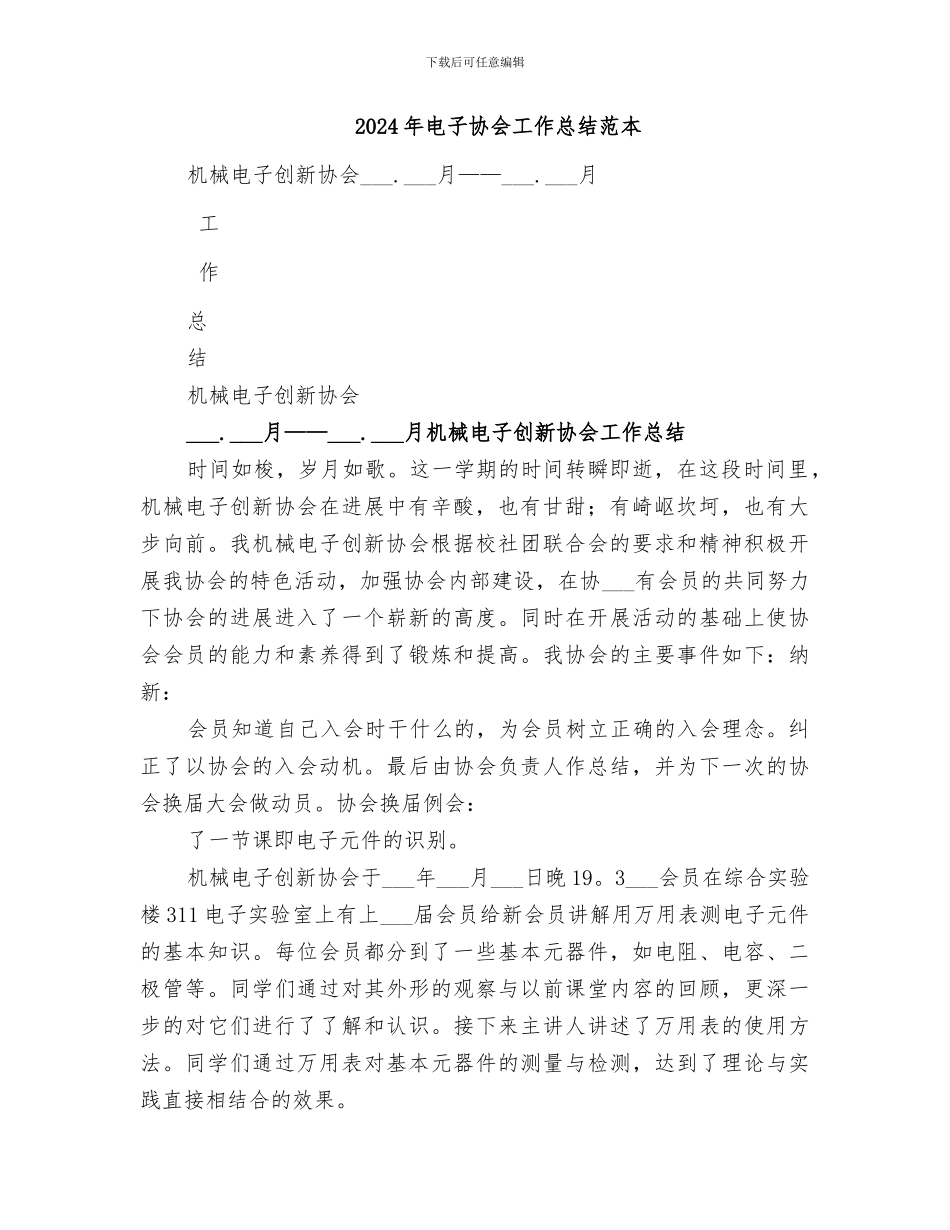 2024年电子协会工作总结范文_第2页