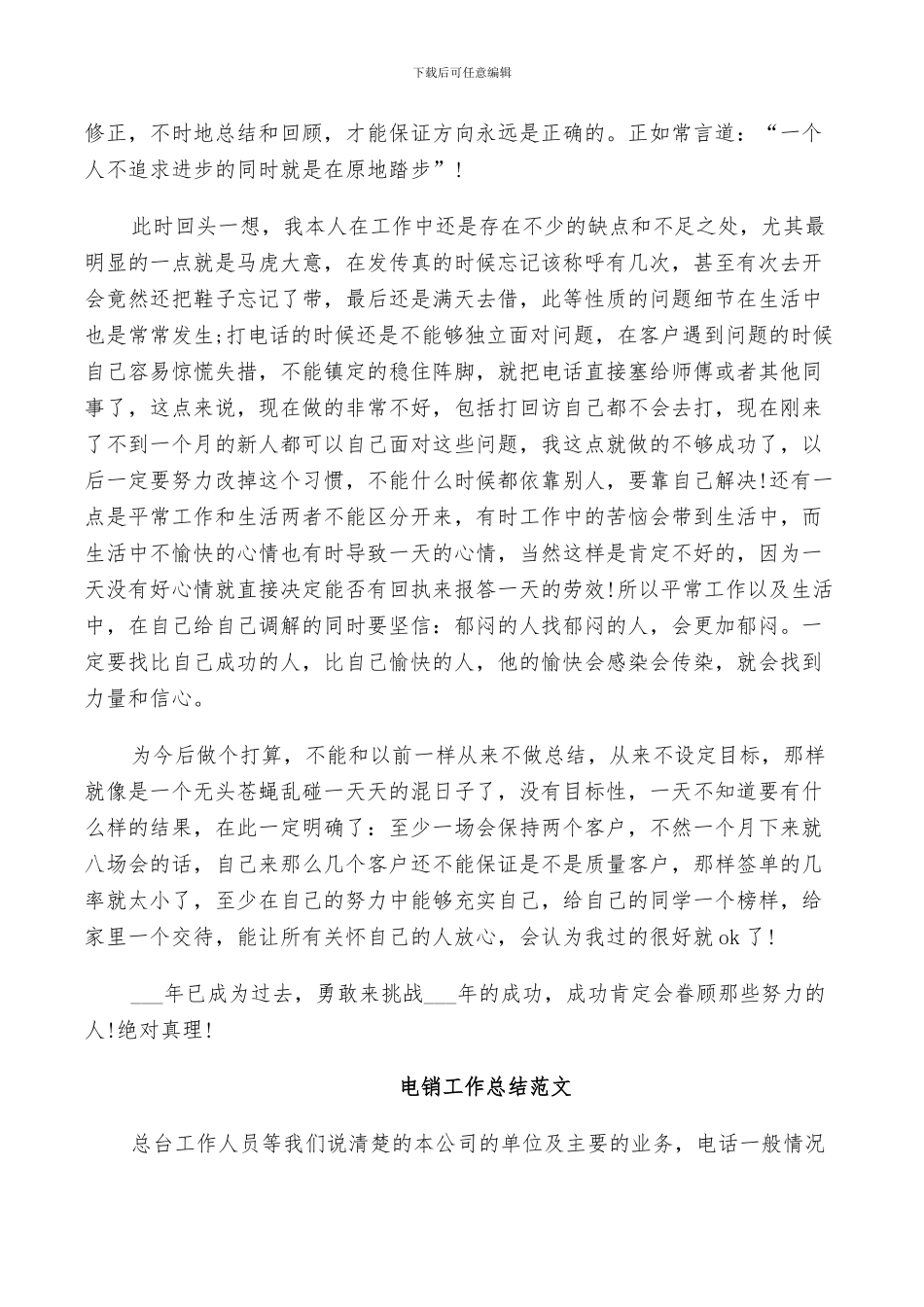 2024年电销工作总结范文_第2页