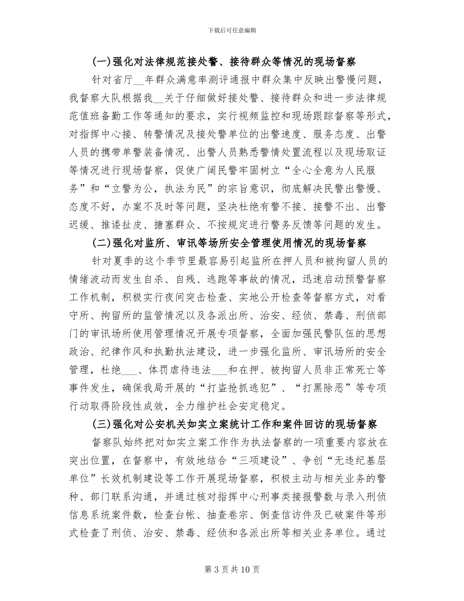 2024年督察大队半年工作总结_第3页