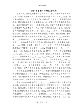 2024年督察队长年终工作总结