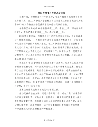 2024年督查科年终总结优秀