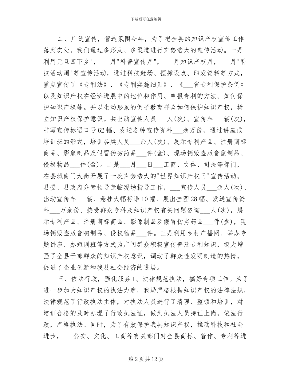 2024年知识产权局工作总结范文_第2页