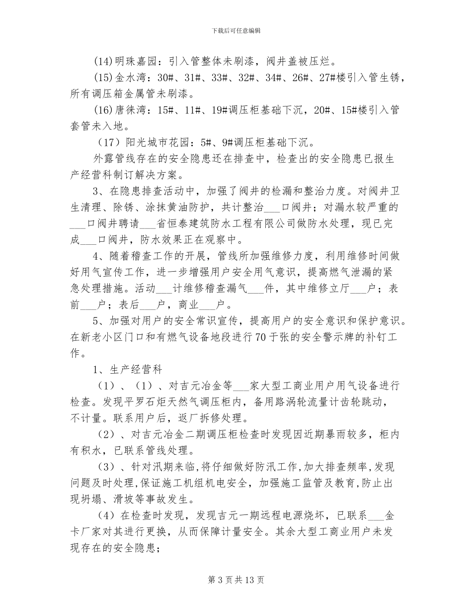 2024年石油天然气安全生产隐患排查总结_第3页