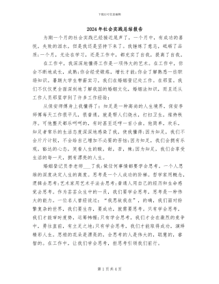 2024年社会实践总结报告