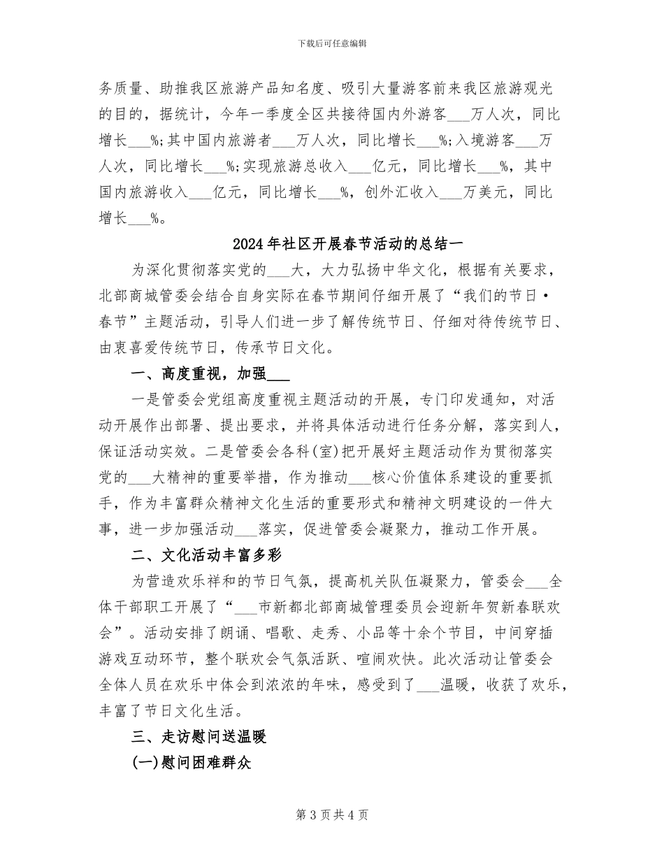 2024年社区开展文明旅游的活动总结_第3页