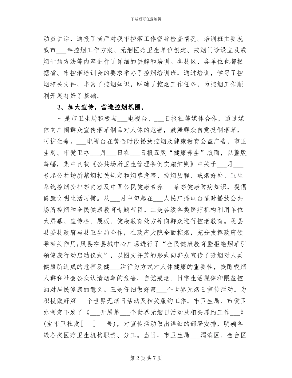 2024年社区控烟工作总结_第2页
