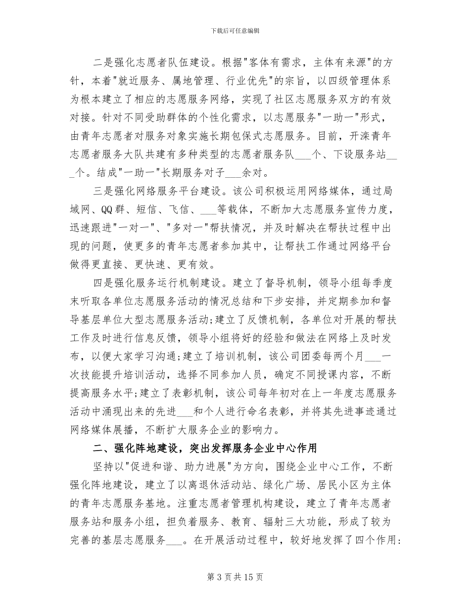 2024年社区青年志愿者工作总结_第3页