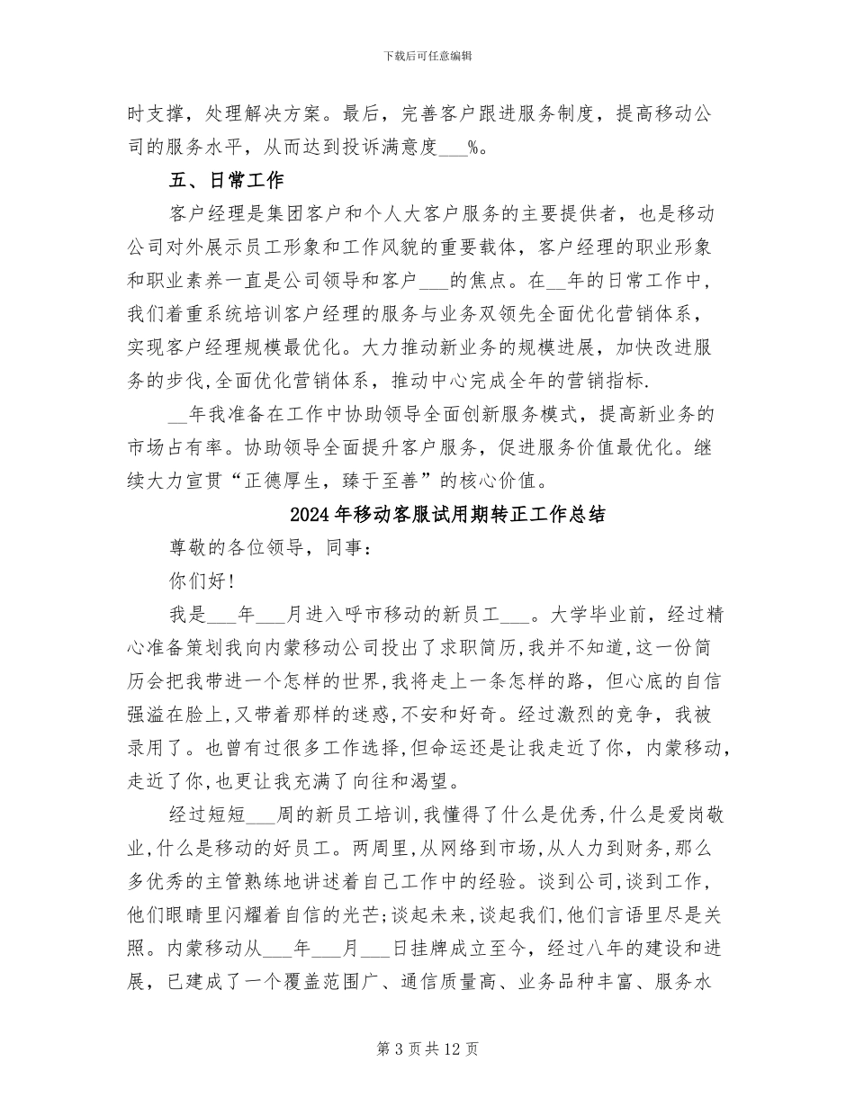 2024年移动客服年终总结_第3页