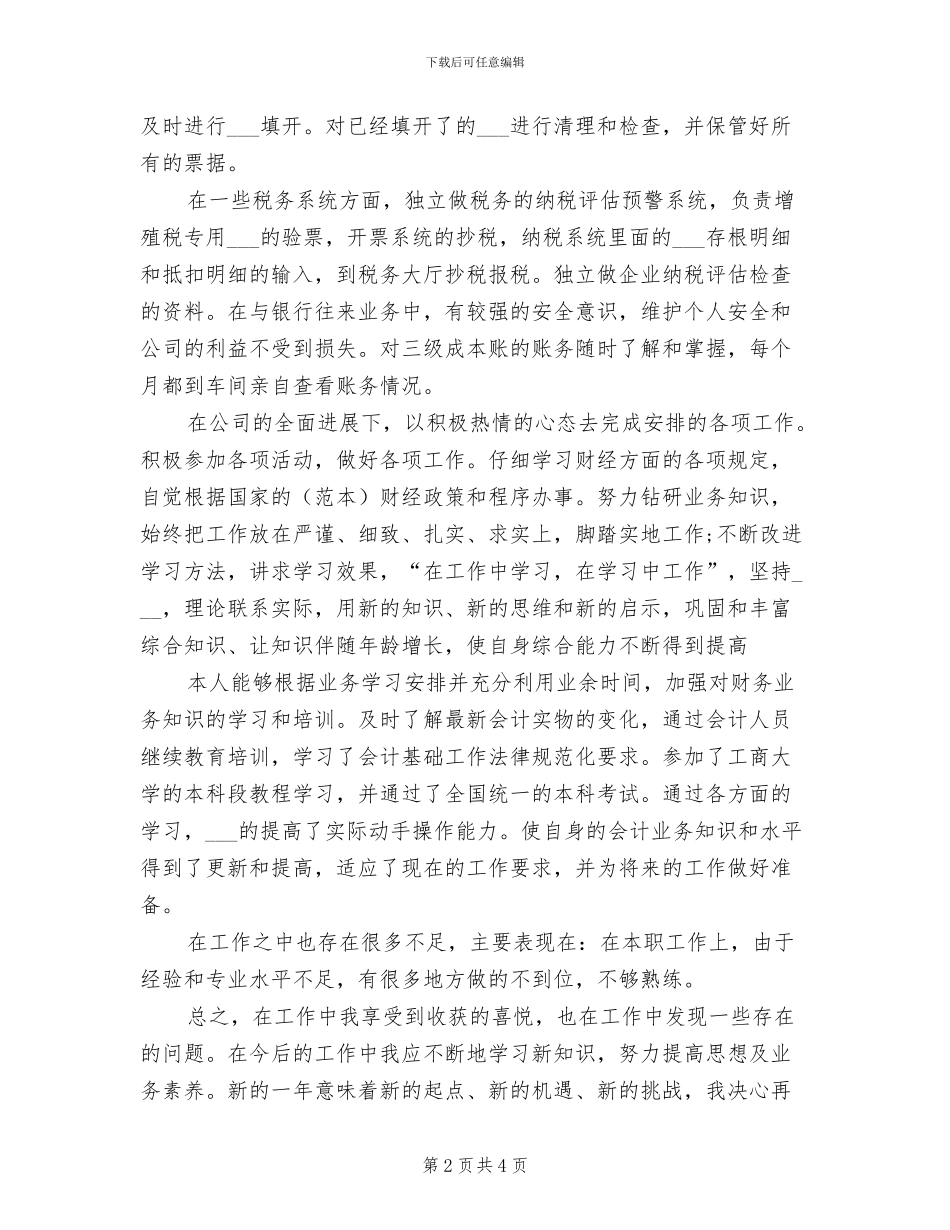 2024年税务会计个人年终总结范文_第2页