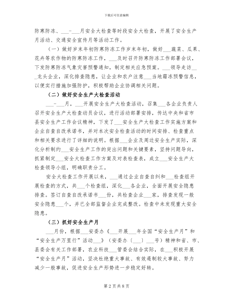 2024年管委会安全生产工作总结范文_第2页