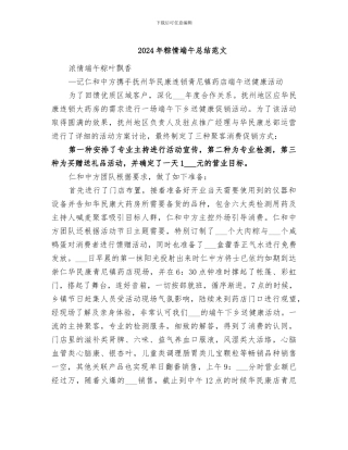 2024年粽情端午总结范文