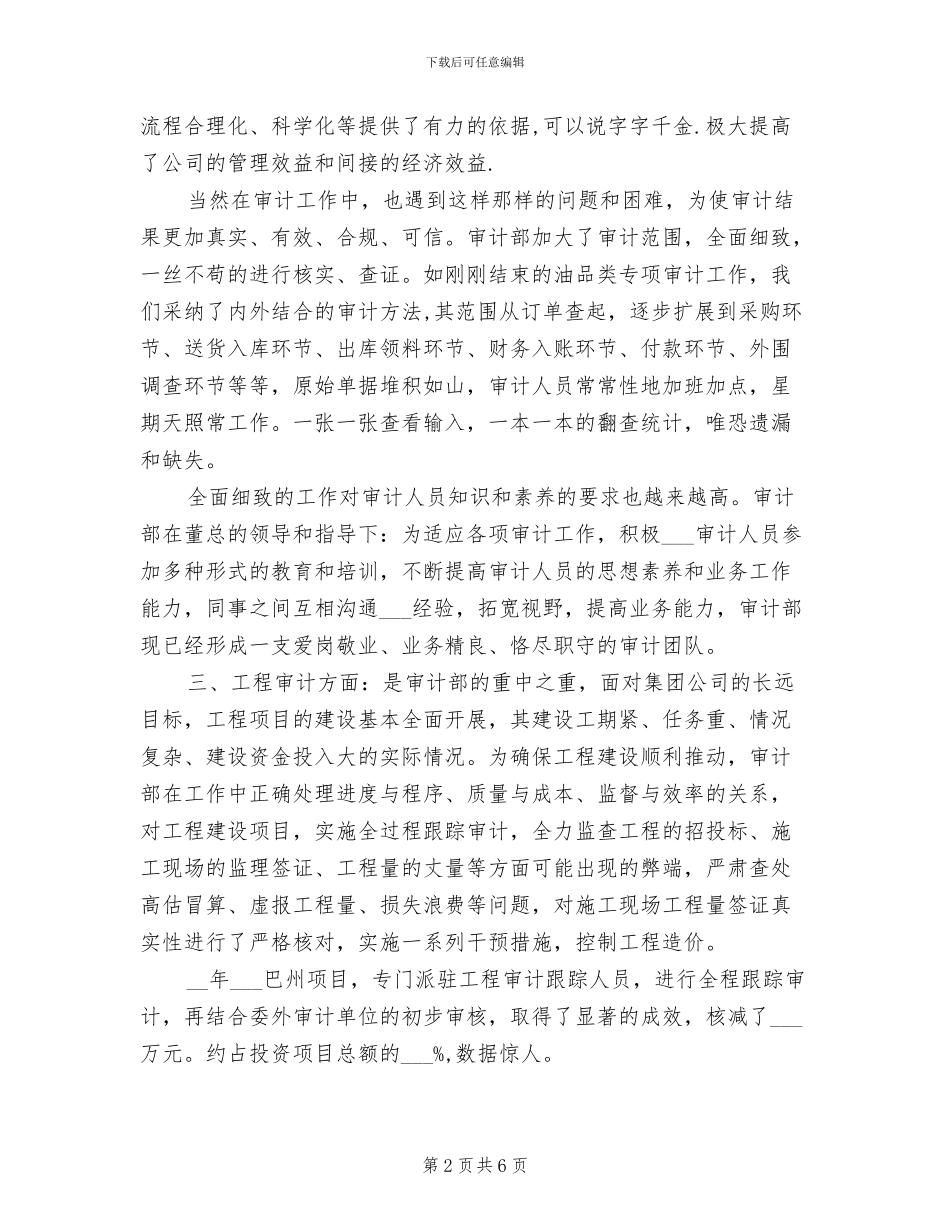 2024年精选年度审计工作总结_第2页