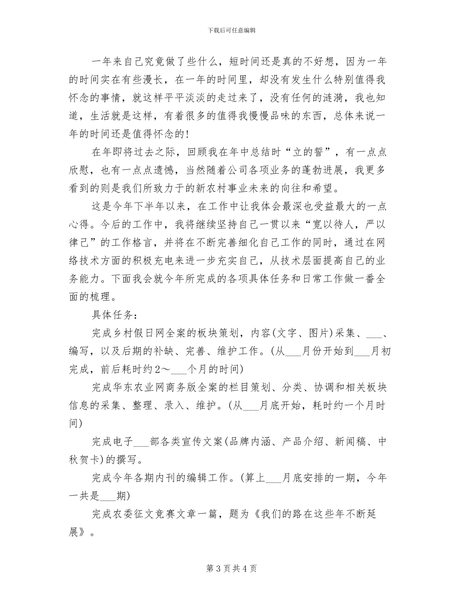 2024年精选网站编辑上半年工作总结_第3页