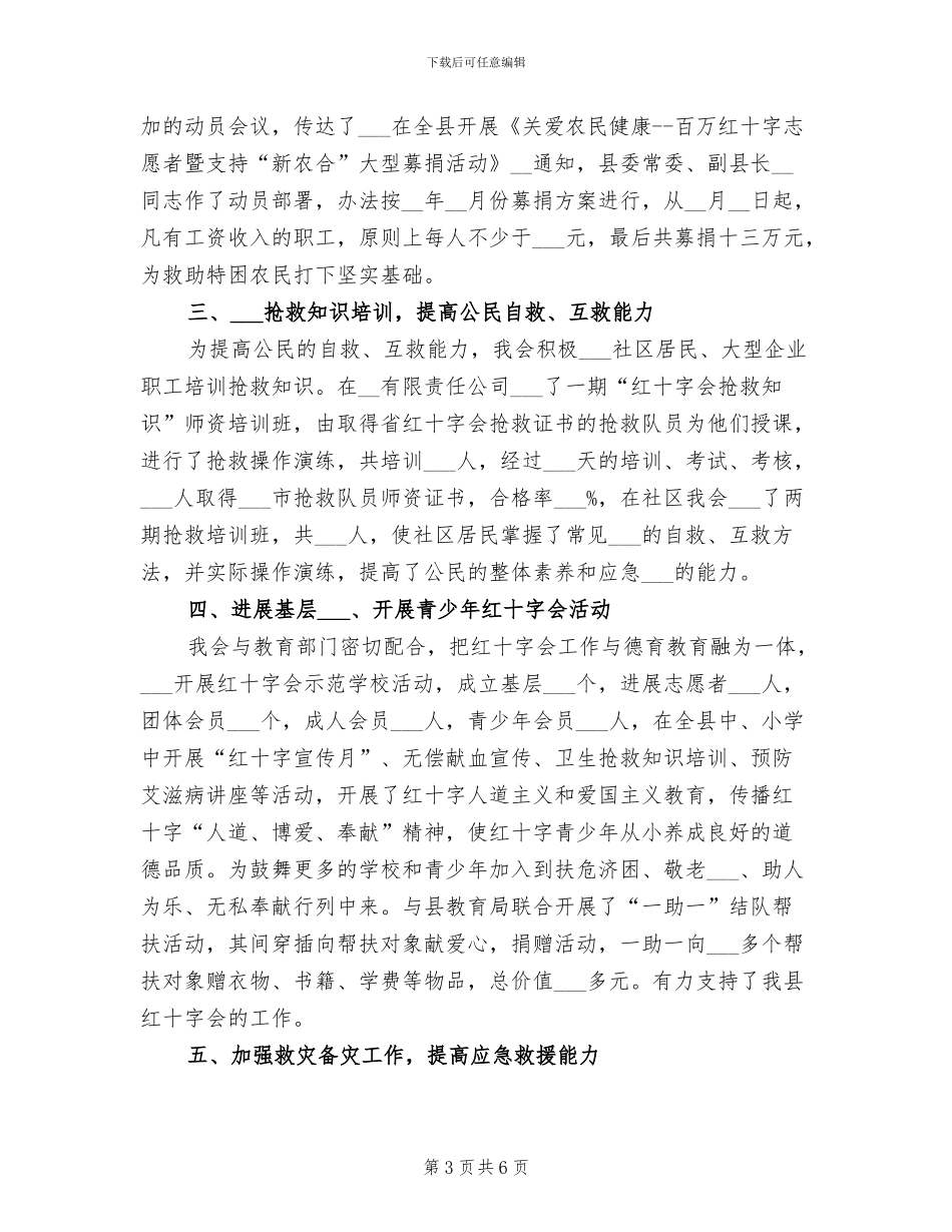2024年红十字会工作总结汇报_第3页
