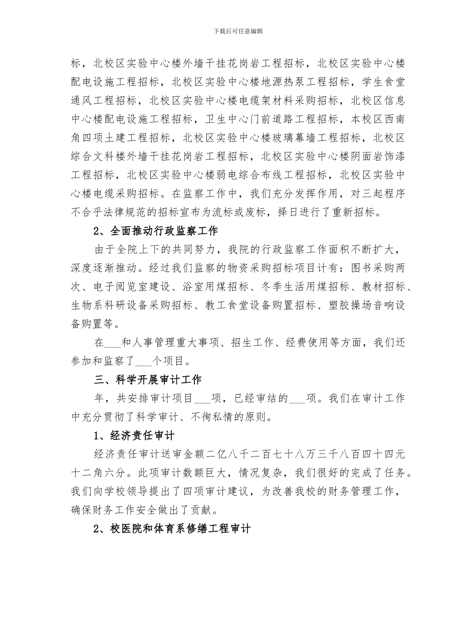 2024年纪委办审计工作小结_第2页