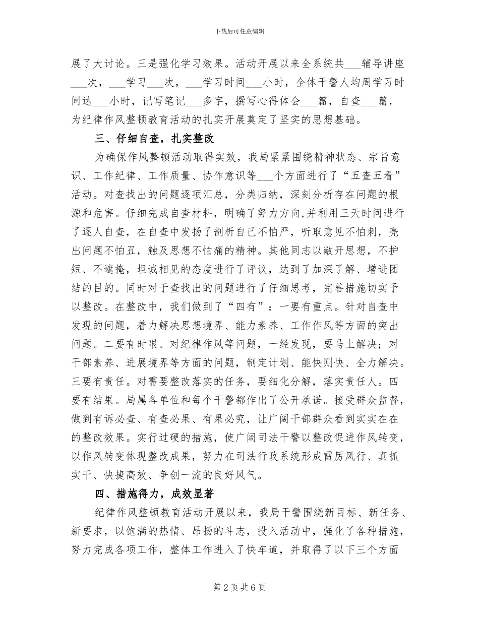 2024年纪律作风教育工作总结_第2页