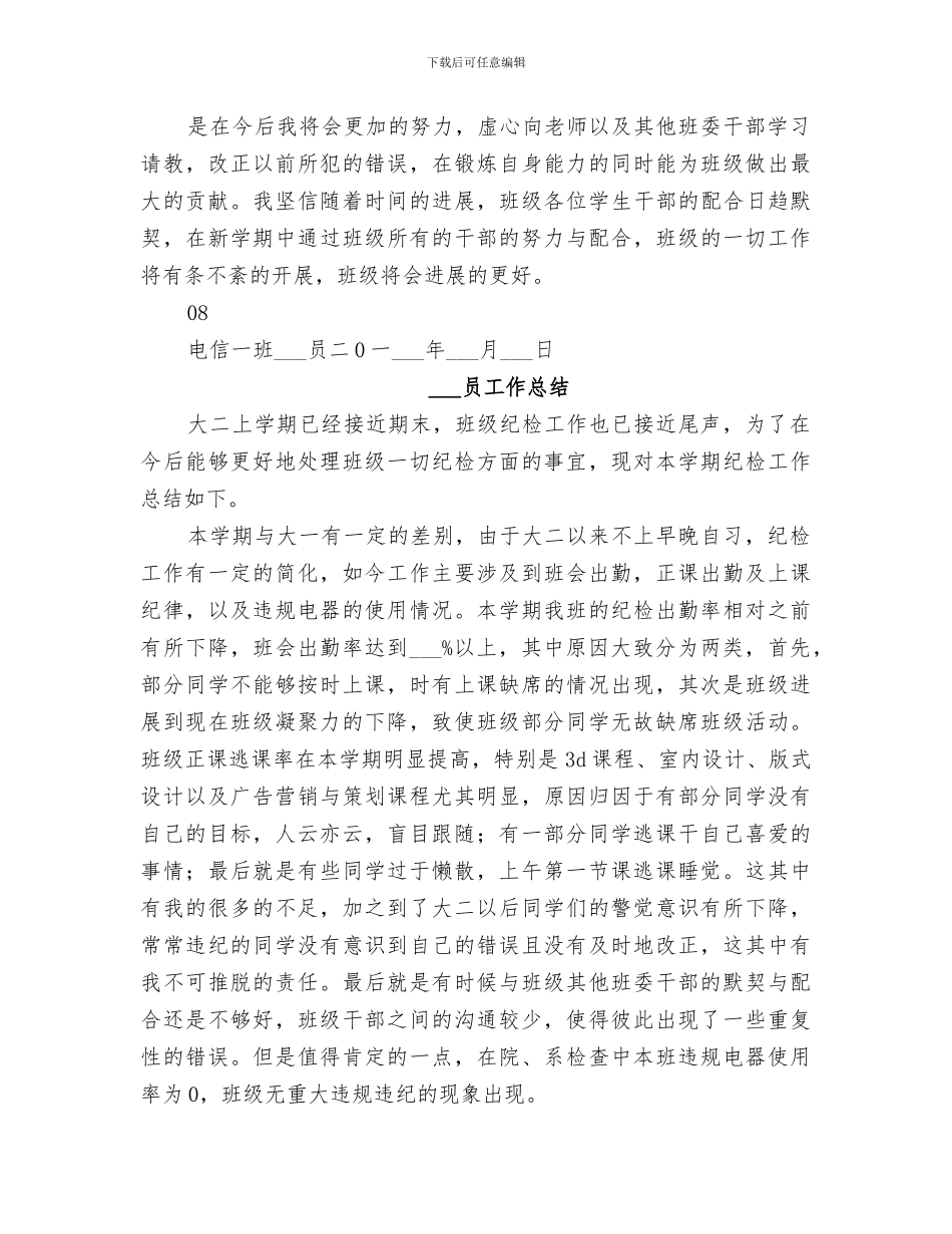 2024年纪检委员的工作总结_第2页