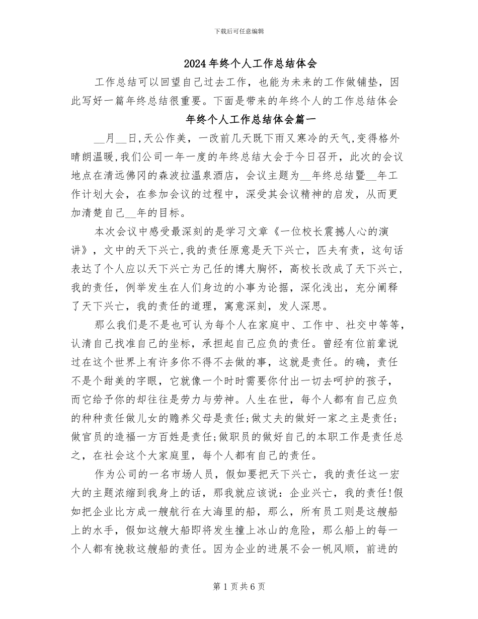 2024年终个人工作总结体会_第1页
