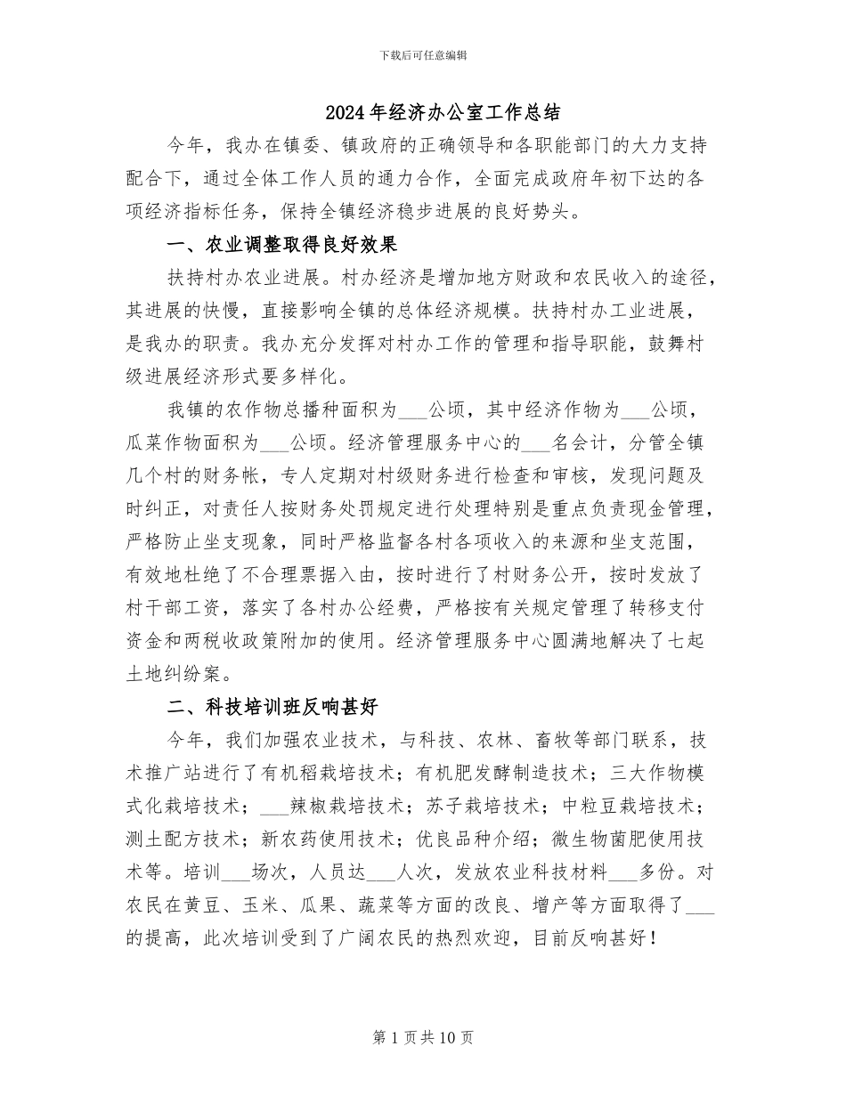 2024年经济办公室工作总结_第1页