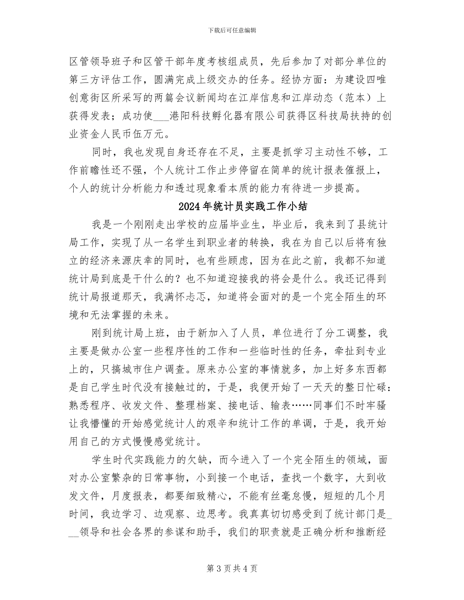 2024年统计员半年工作小结_第3页