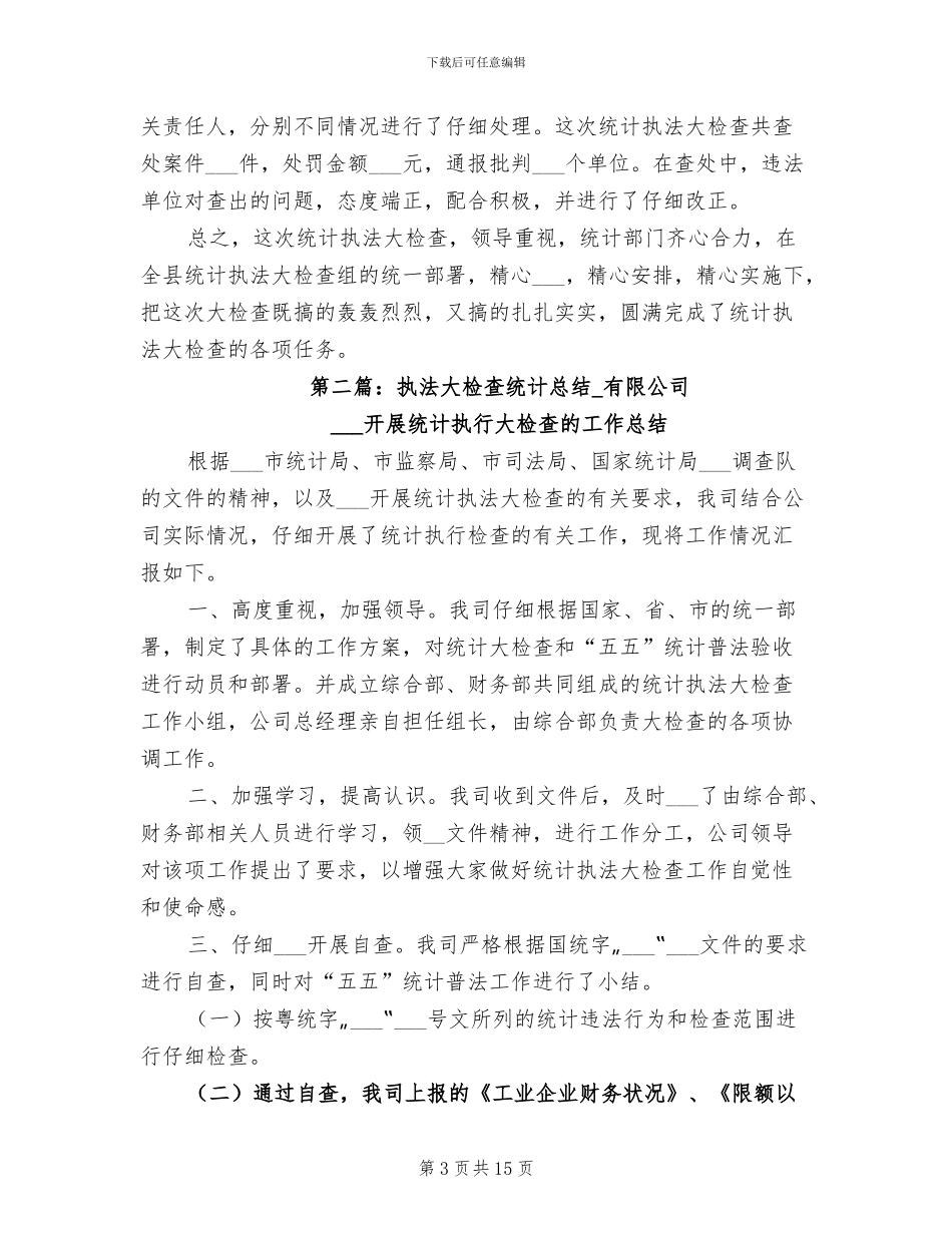2024年统计执法大检查工作总结_第3页