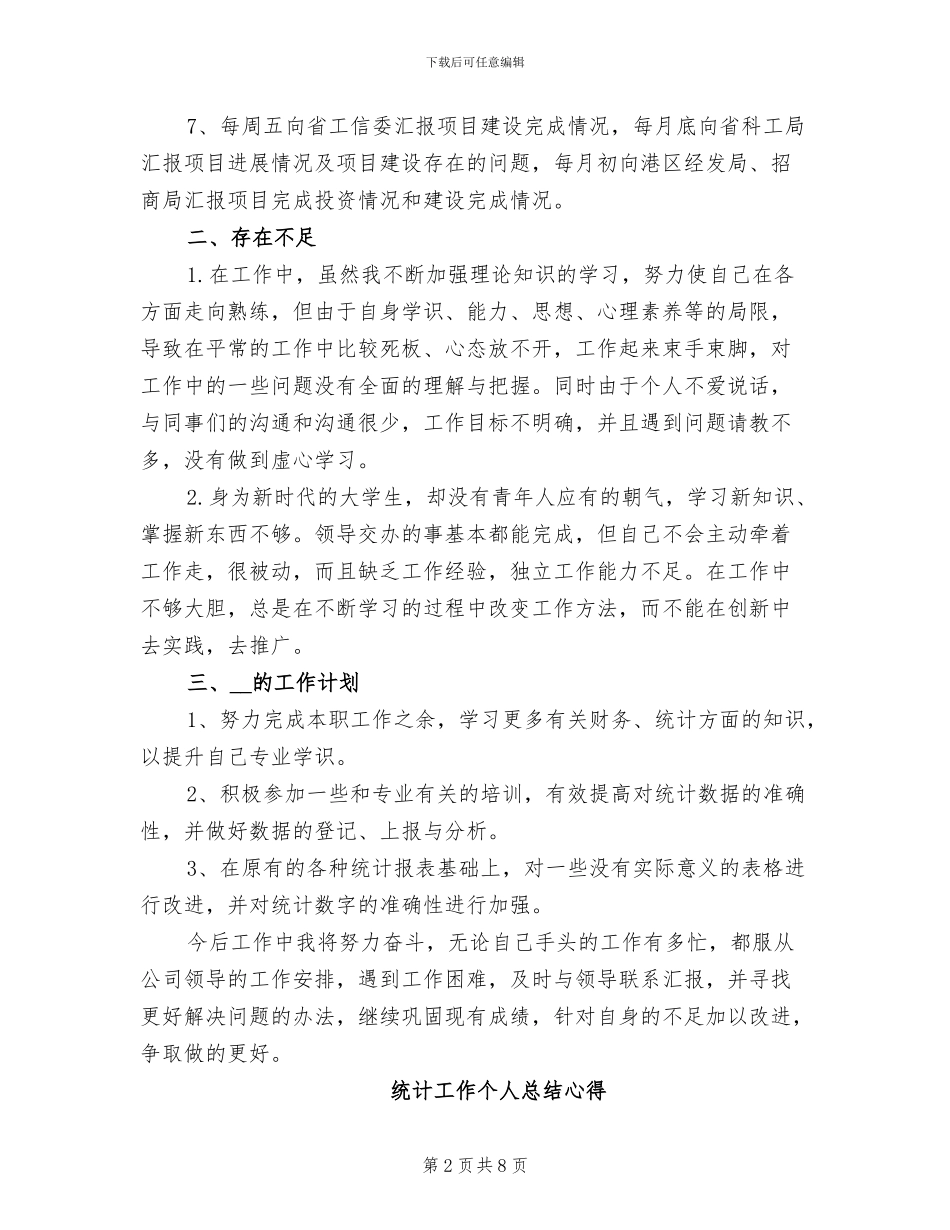 2024年统计工作个人总结心得体会_第2页