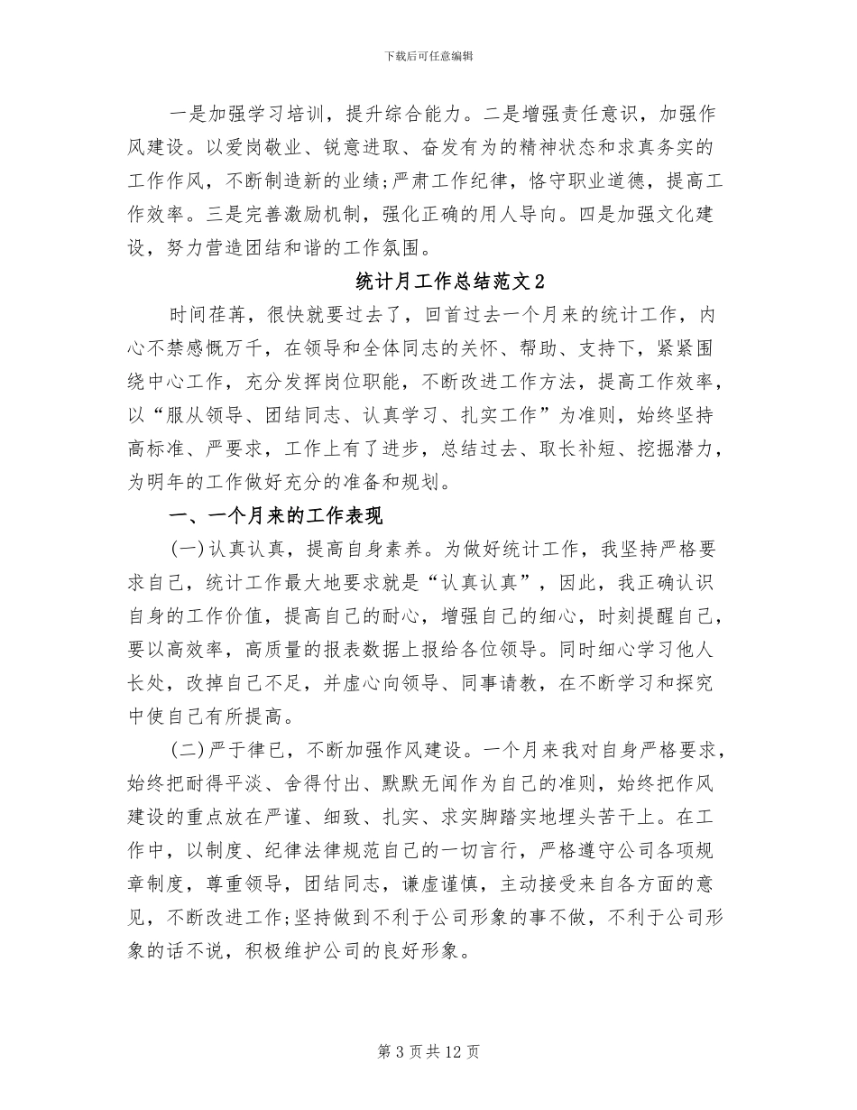 2024年统计月工作总结_第3页