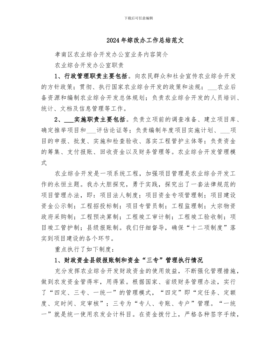 2024年综改办工作总结范文_第1页