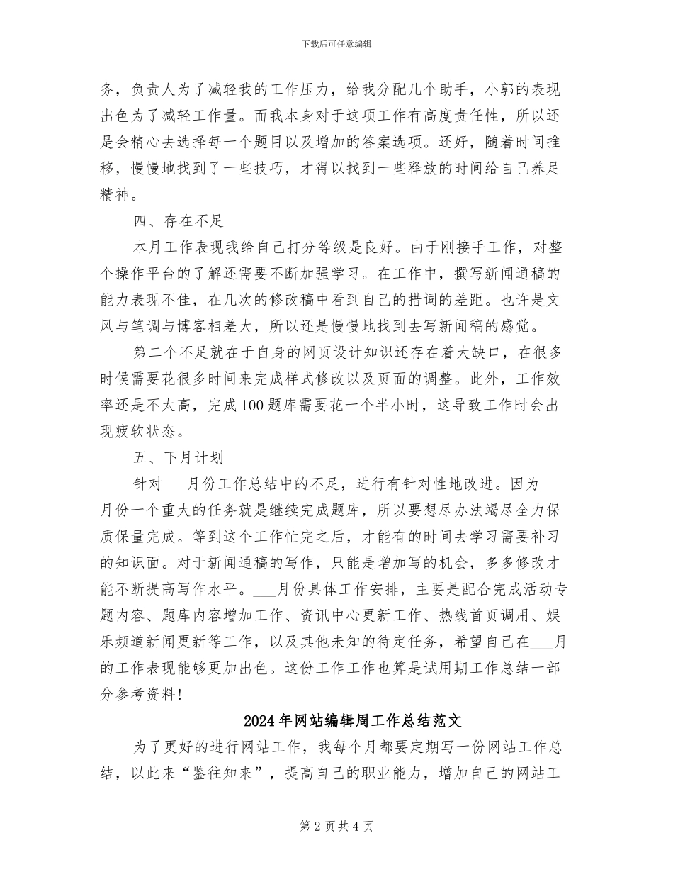 2024年网站编辑周工作总结_第2页